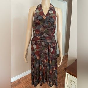 Jones New York Dress Halter Top with Ruching Around Waist – Size 12 - Vintage